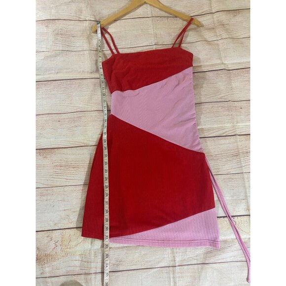 Revolve More To Come Women's Pink, Red Cami Mini Dress - Small - Picture 4 of 14